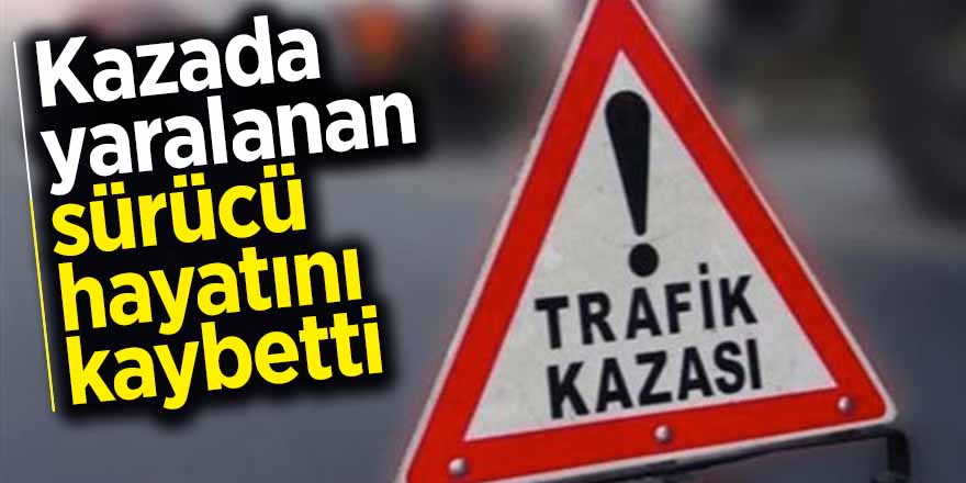 Kazada yaralanan sürücü hayatını kaybetti 