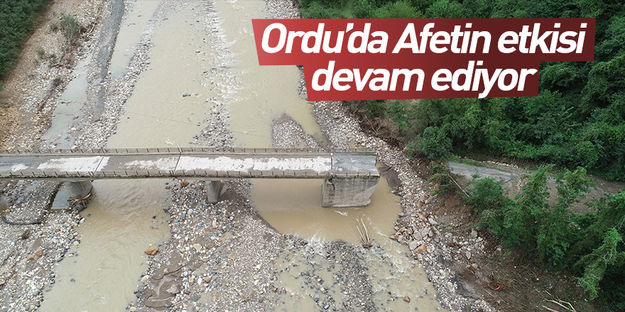 Ordu'da afetin etkisi devam ediyor