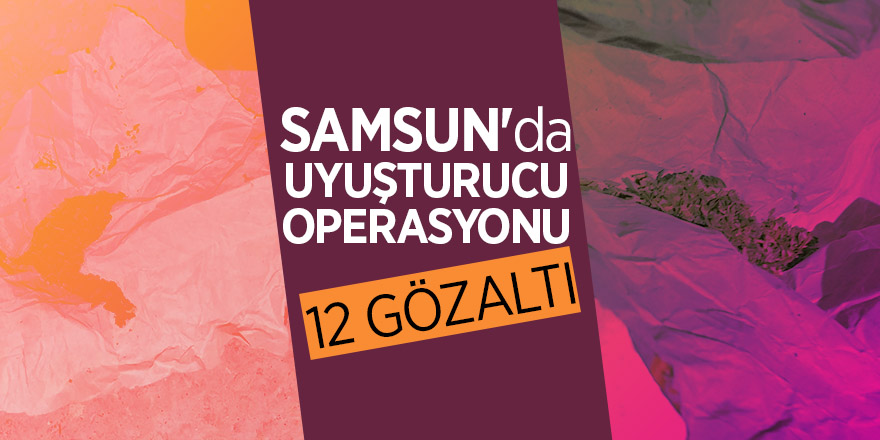 Samsun'da uyuşturucu operasyonu: 12 gözaltı 