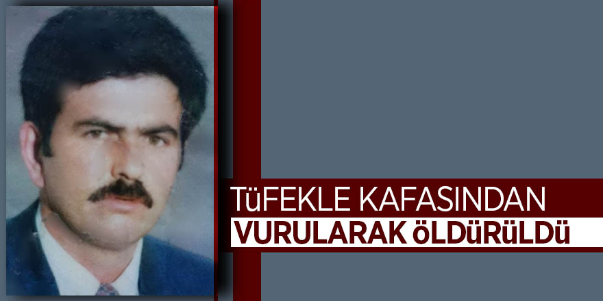 Tüfekle kafasından vurularak öldürüldü 