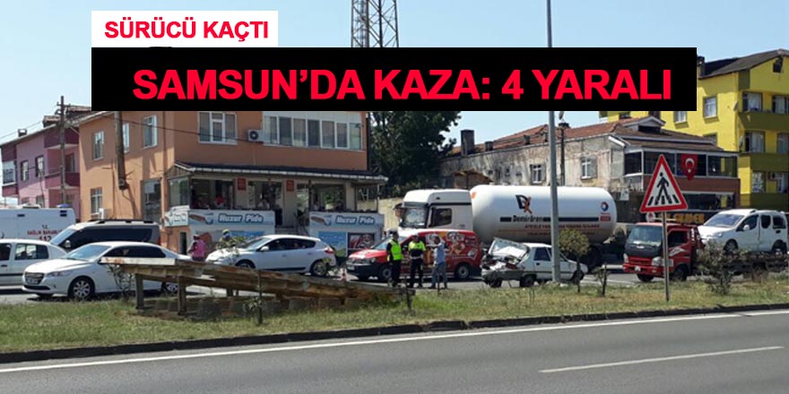 Samsun’da kaza:  4 yaralı