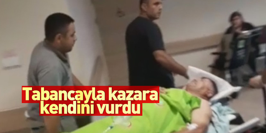 Bafra'da tabancayla kazara kendini vurdu