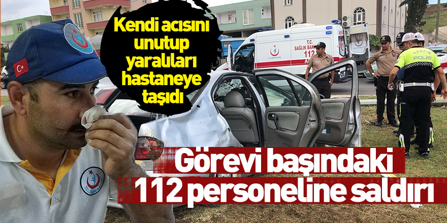 Kendi acısını unutup yaralıları hastaneye taşıdı