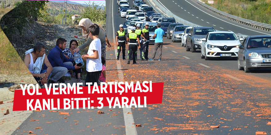 Yol verme tartışması kanlı bitti: 3 yaralı