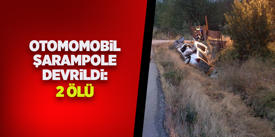 Otomomobil şarampole devrildi: 2 ölü