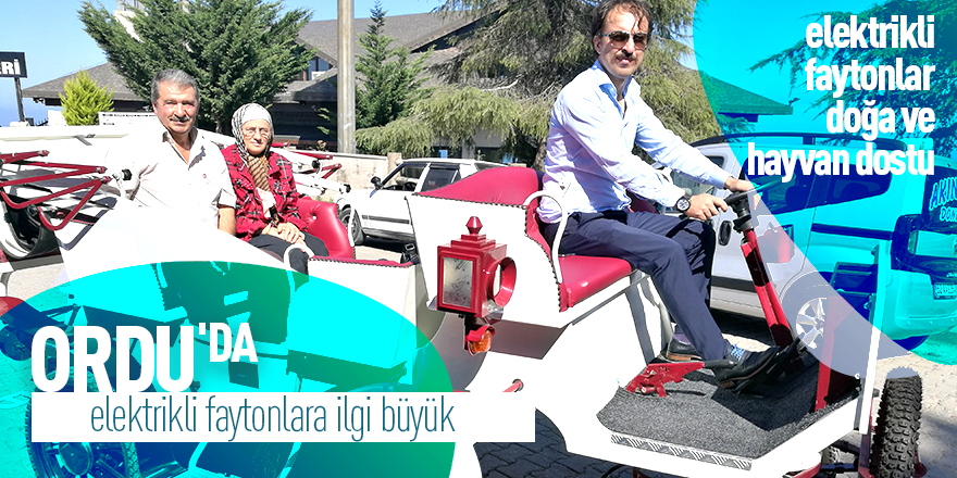 Ordu'da elektrikli faytonlara ilgi büyük