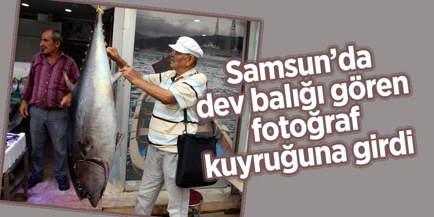 Samsun’da dev balığı gören fotoğraf kuyruğuna girdi 