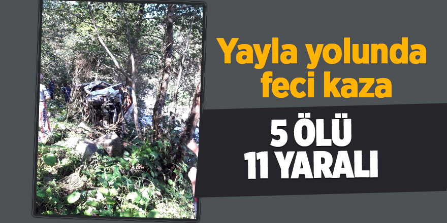 Yayla yolunda kaza: 5 ölü, 11 yaralı 