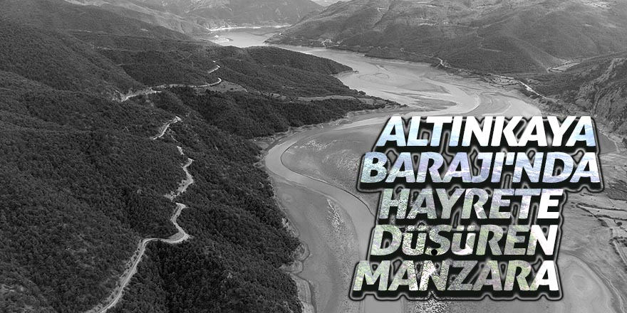 Altınkaya Barajı'nda hayrete düşüren manzara 