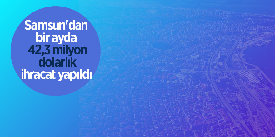 Samsun'dan bir ayda 42,3 milyon dolarlık ihracat yapıldı 