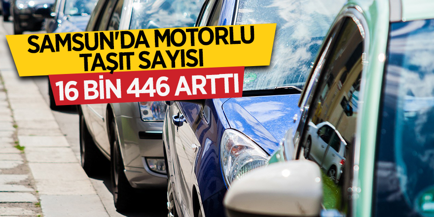 Samsun'da motorlu taşıt sayısı 16 bin 446 arttı 