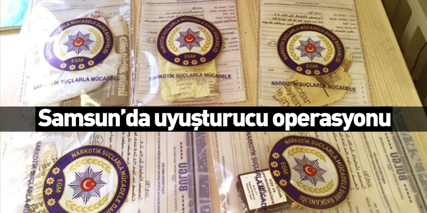 Samsun'da uyuşturucu operasyonu