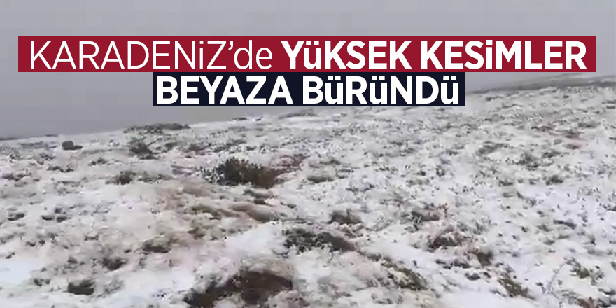 Karadeniz’de yüksek kesimler beyaza büründü 