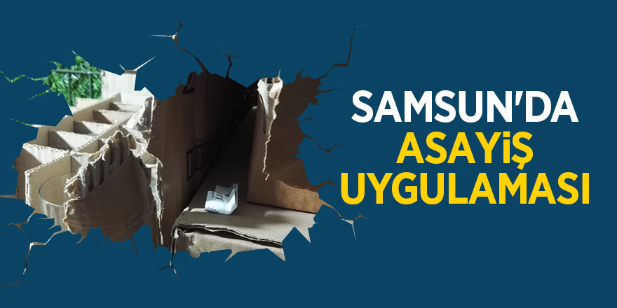 Samsun'da asayiş uygulaması 