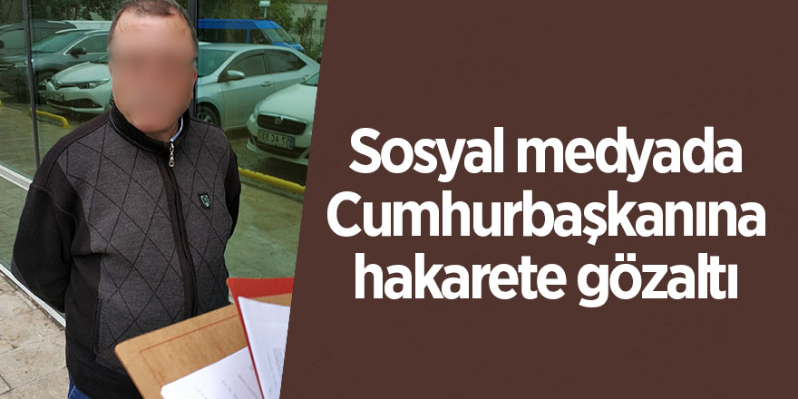 Sosyal medyada Cumhurbaşkanına hakarete gözaltı 