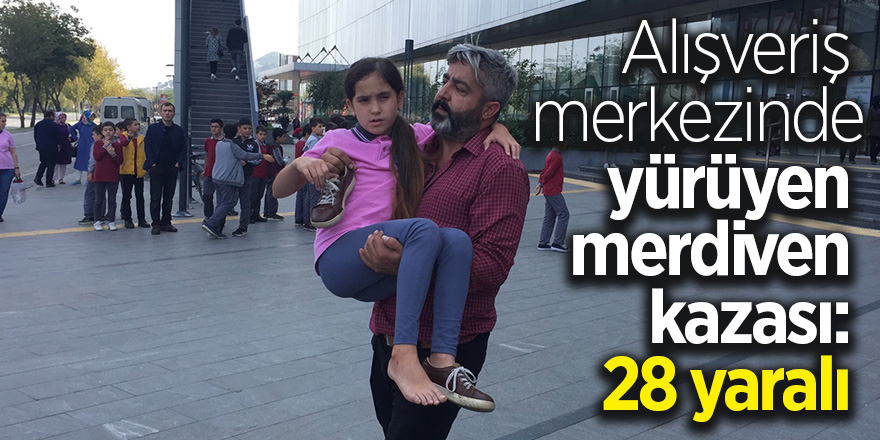 Alışveriş merkezinde yürüyen merdiven kazası: 28 yaralı