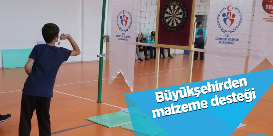 Büyükşehirden malzeme desteği