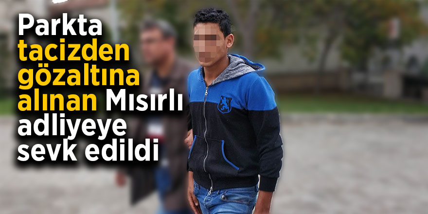 Parkta tacizden gözaltına alınan Mısırlı adliyeye sevk edildi 