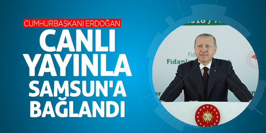 Cumhurbaşkanı Erdoğan canlı yayınla Samsun'a bağlandı