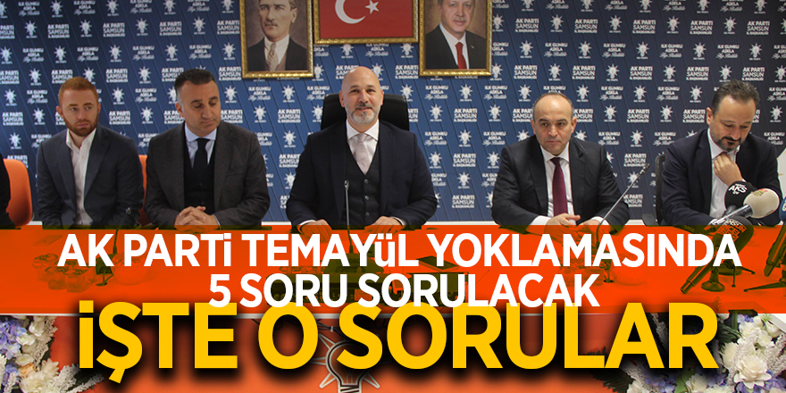 AK Parti temayül yoklamasında 5 soru sorulacak