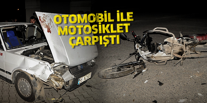 Bafra'da otomobil ile motosiklet çarpıştı: 1 yaralı