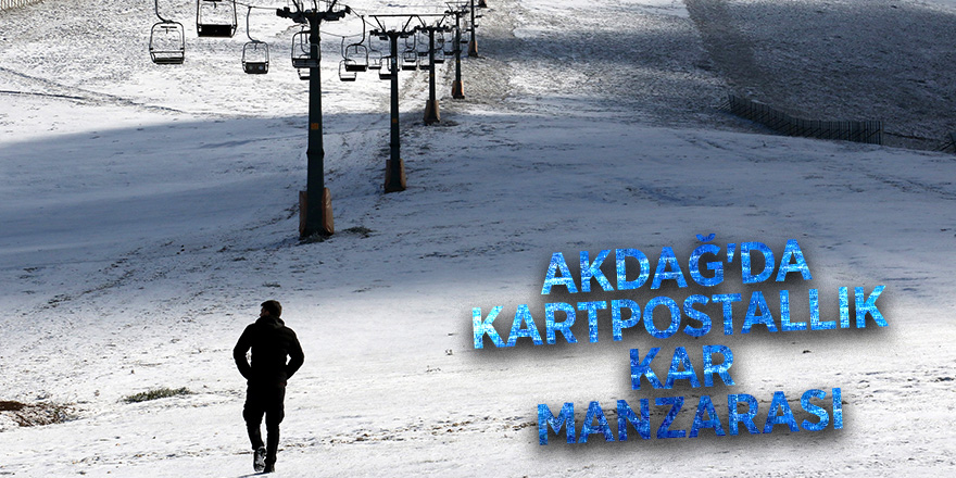 Akdağ'da kartpostallık kar manzarası