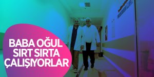 Baba oğul sırt sırta çalışıyorlar