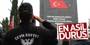 Polisler, şehit meslektaşlarını mezarları başında andı