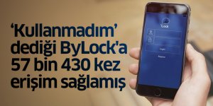 "Kullanmadım" dediği ByLock'a 57 bin 430 kez erişim sağlamış