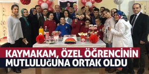 Kaymakam, özel öğrencinin mutluluğuna ortak oldu 