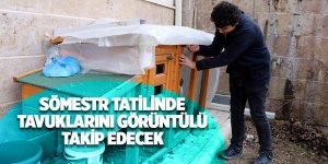 Sömestr tatilinde tavuklarını görüntülü takip edecek