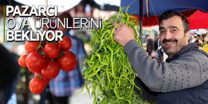 Pazarcı ova ürünlerini bekliyor