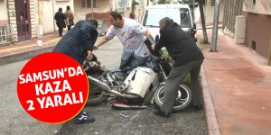 Otomobil motosiklete, motosiklet de yayaya çarptı: 2 yaralı 