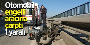 Otomobil engelli aracına çarptı: 1 yaralı