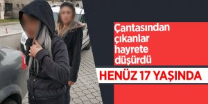 Genç kızın çantasından çıkanlar hayrete düşürdü