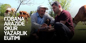 Çobana arazide okuryazarlık eğitimi