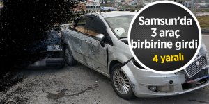 Samsun'da zincirleme trafik kazası: 4 yaralı