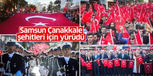 Samsun Çanakkale şehitleri için yürüdü