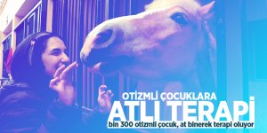 Bin 300 otizmli çocuk, at binerek terapi oluyor
