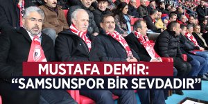Mustafa Demir, Samsunspor'un coşkusuna ortak oldu 
