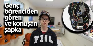 Genç öğrenciden gören ve konuşan şapka