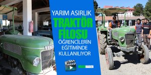 Lisenin hangarında yarım asırlık traktör filosu
