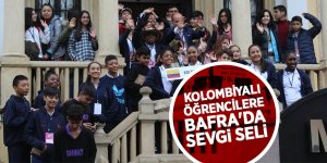 Kolombiyalı öğrencilere Bafra'da sevgi seli