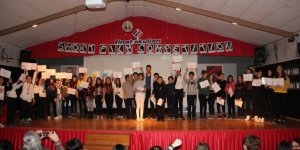 Minik öğrenciler birbiri ile yarıştı