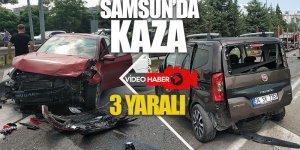 Otomobil geri geri gelen araca çarptı