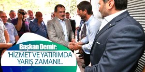 Başkan Mustafa Demir, kurmaylarıyla Havza'da