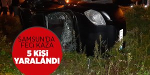 Yayaya çarpmamak için manevra yaptı 5 kişi yaralandı