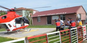 Kalp krizi geçiren mahkum helikopterle hastaneye sevk edildi