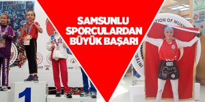 Samsunlu genç sporcular Dünya Muaythai şampiyonu oldu