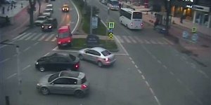 Samsun'da kazalar saniye saniye kaydedildi